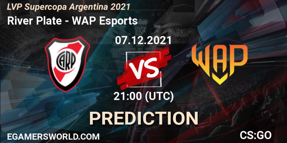 Pronóstico River Plate - WAP Esports. 07.12.2021 at 21:00, Counter-Strike (CS2), LVP Supercopa Argentina 2021