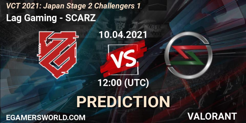 Pronóstico Lag Gaming - SCARZ. 10.04.2021 at 12:00, VALORANT, VCT 2021: Japan Stage 2 Challengers 1