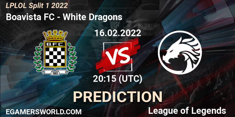 Pronóstico Boavista FC - White Dragons. 16.02.2022 at 20:15, LoL, LPLOL Split 1 2022