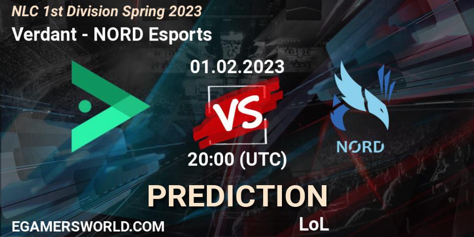 Pronóstico Verdant - NORD Esports. 01.02.23, LoL, NLC 1st Division Spring 2023