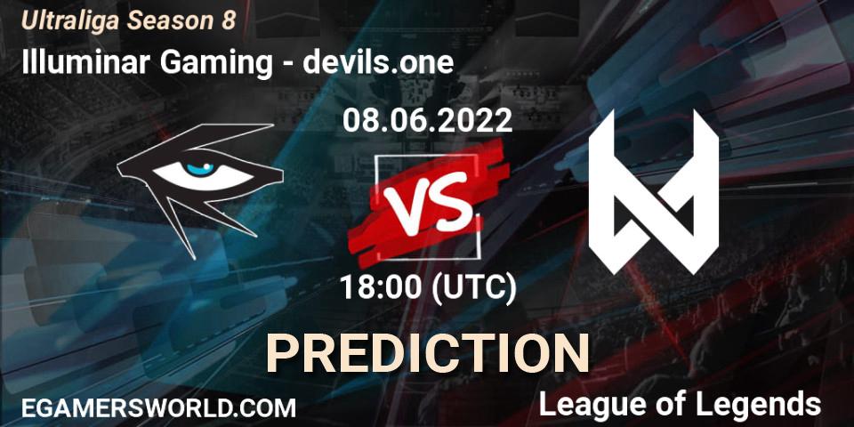 Pronóstico Illuminar Gaming - devils.one. 08.06.2022 at 19:00, LoL, Ultraliga Season 8