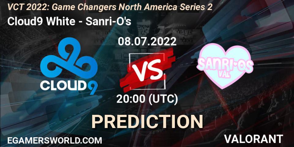 Pronóstico Cloud9 White - Sanri-O's. 08.07.2022 at 20:15, VALORANT, VCT 2022: Game Changers North America Series 2