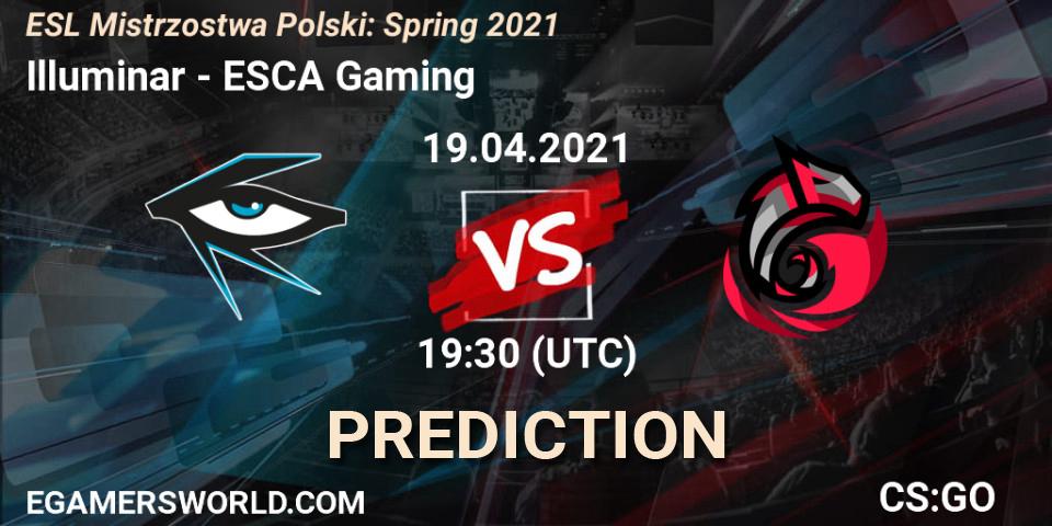 Pronóstico Illuminar - ESCA Gaming. 27.04.2021 at 15:30, Counter-Strike (CS2), ESL Mistrzostwa Polski: Spring 2021
