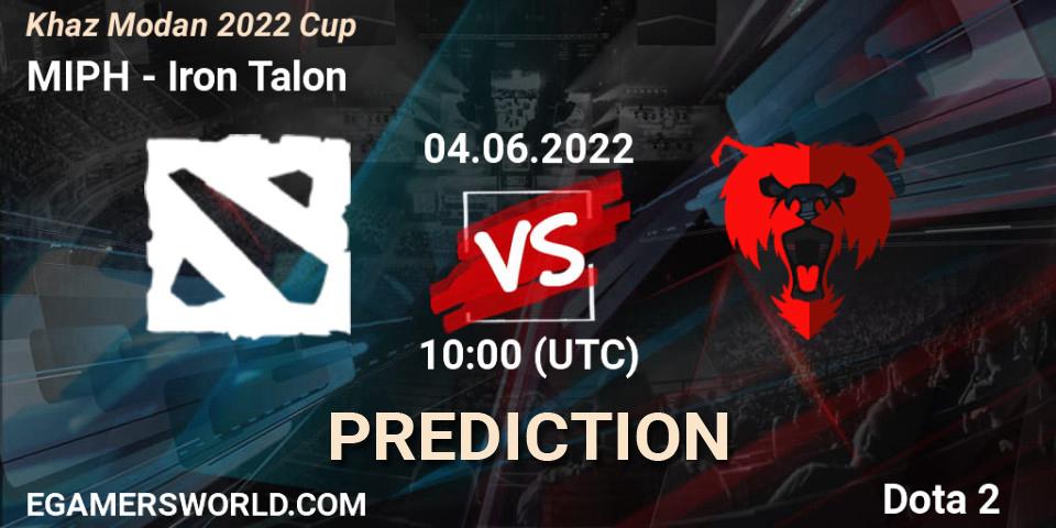 Pronóstico MIPH - Iron Talon. 04.06.2022 at 10:17, Dota 2, Khaz Modan 2022 Cup