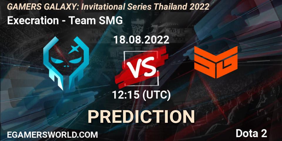Pronóstico Execration - Team SMG. 18.08.2022 at 11:35, Dota 2, GAMERS GALAXY: Invitational Series Thailand 2022