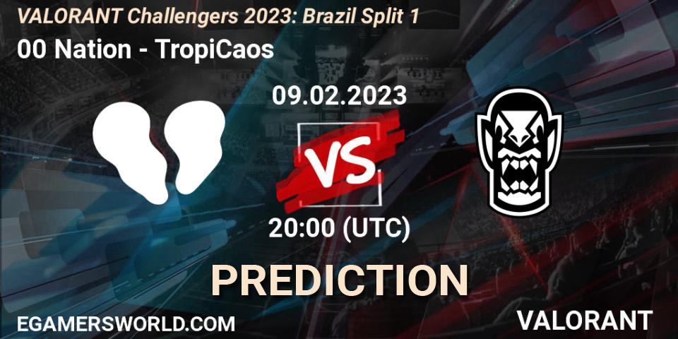 Pronóstico 00 Nation - TropiCaos. 09.02.23, VALORANT, VALORANT Challengers 2023: Brazil Split 1