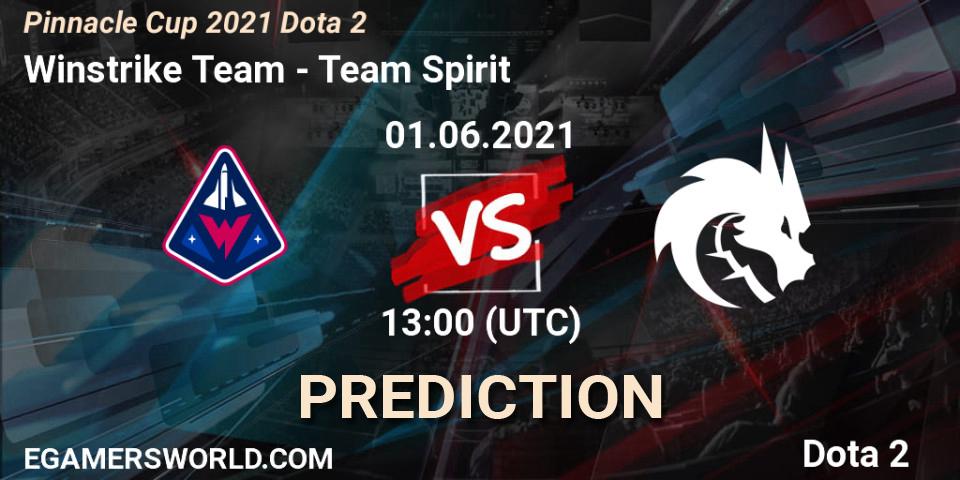 Pronóstico Winstrike Team - Team Spirit. 01.06.21, Dota 2, Pinnacle Cup 2021 Dota 2
