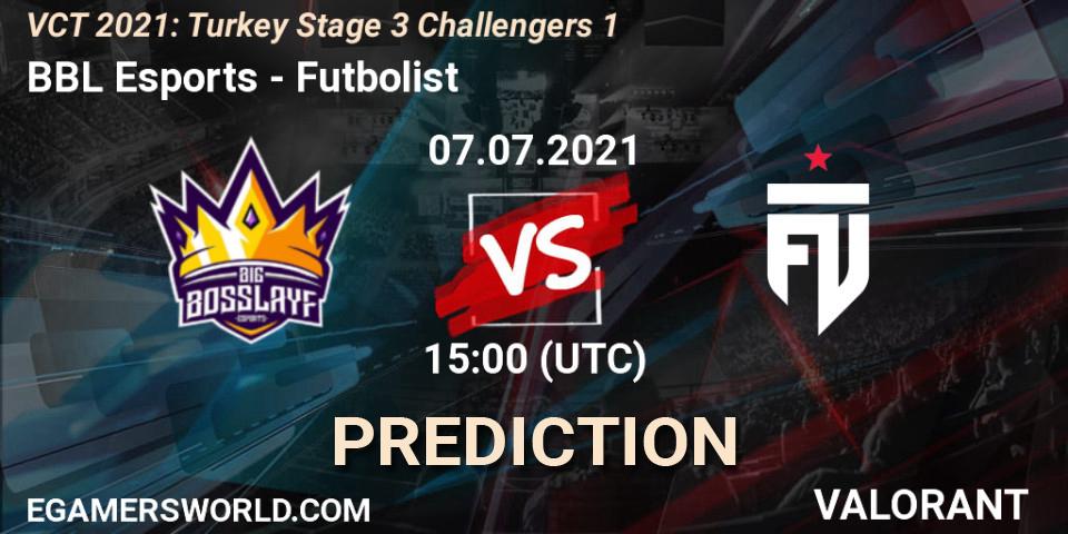 Pronóstico BBL Esports - Futbolist. 07.07.2021 at 15:00, VALORANT, VCT 2021: Turkey Stage 3 Challengers 1