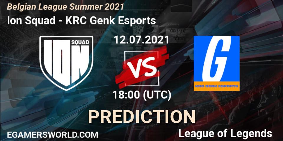 Pronóstico Ion Squad - KRC Genk Esports. 12.07.2021 at 18:00, LoL, Belgian League Summer 2021
