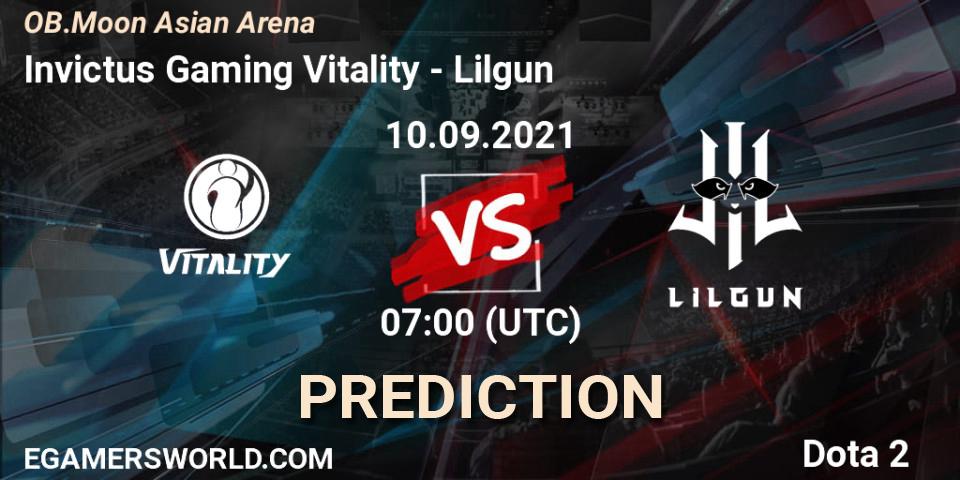 Pronóstico Invictus Gaming Vitality - Lilgun. 10.09.2021 at 07:06, Dota 2, OB.Moon Asian Arena