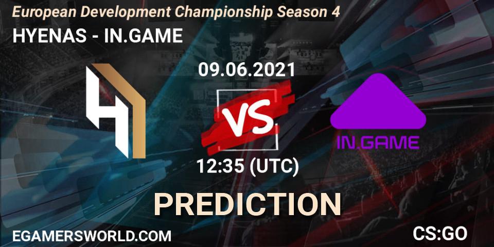 Pronóstico HYENAS - IN.GAME. 09.06.2021 at 12:45, Counter-Strike (CS2), European Development Championship Season 4