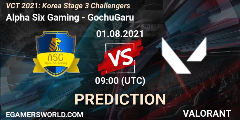 Pronóstico Alpha Six Gaming - GochuGaru. 01.08.2021 at 09:00, VALORANT, VCT 2021: Korea Stage 3 Challengers