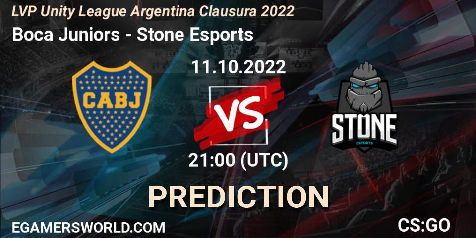 Pronóstico Boca Juniors - Stone Esports. 11.10.2022 at 21:00, Counter-Strike (CS2), LVP Unity League Argentina Clausura 2022