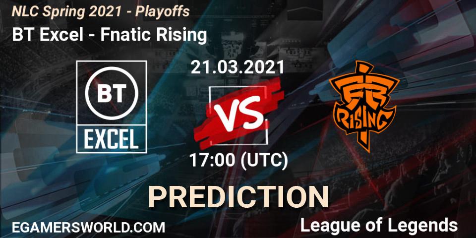 Pronóstico BT Excel - Fnatic Rising. 21.03.2021 at 17:00, LoL, NLC Spring 2021 - Playoffs