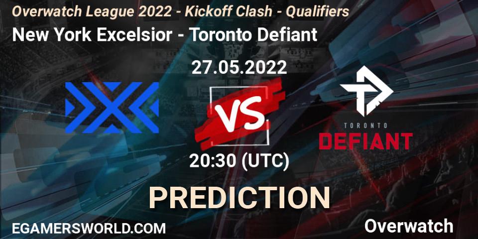 Pronóstico New York Excelsior - Toronto Defiant. 27.05.2022 at 20:30, Overwatch, Overwatch League 2022 - Kickoff Clash - Qualifiers