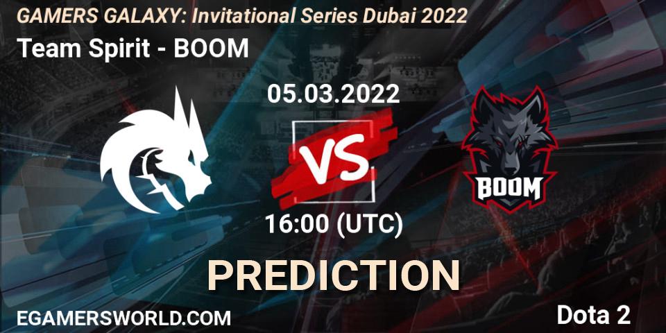 Pronóstico Team Spirit - BOOM. 05.03.2022 at 15:57, Dota 2, GAMERS GALAXY: Invitational Series Dubai 2022