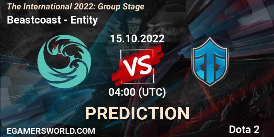 Pronóstico Beastcoast - Entity. 15.10.2022 at 06:03, Dota 2, The International 2022: Group Stage