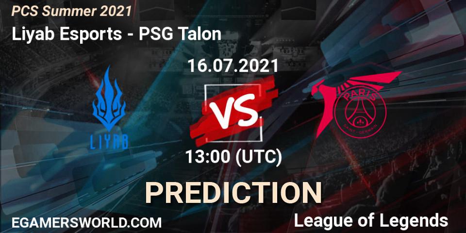 Pronóstico Liyab Esports - PSG Talon. 16.07.2021 at 13:00, LoL, PCS Summer 2021