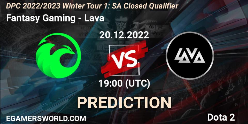 Pronóstico Fantasy Gaming - Lava. 20.12.2022 at 19:33, Dota 2, DPC 2022/2023 Winter Tour 1: SA Closed Qualifier