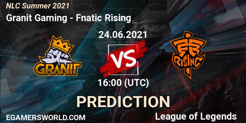 Pronóstico Granit Gaming - Fnatic Rising. 24.06.2021 at 16:00, LoL, NLC Summer 2021