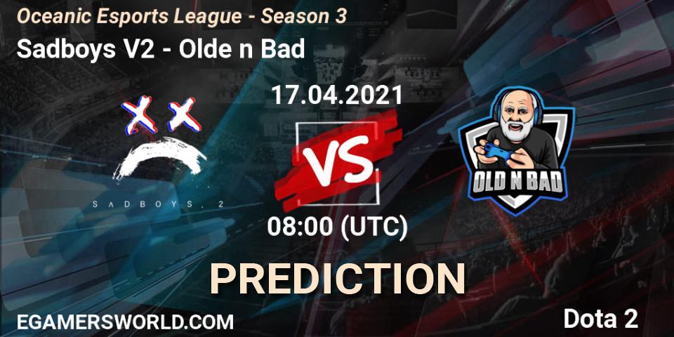 Pronóstico Sadboys V2 - Olde n Bad. 17.04.2021 at 08:00, Dota 2, Oceanic Esports League - Season 3