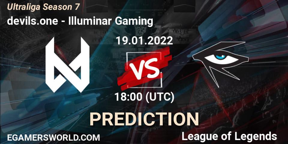 Pronóstico devils.one - Illuminar Gaming. 19.01.2022 at 18:00, LoL, Ultraliga Season 7