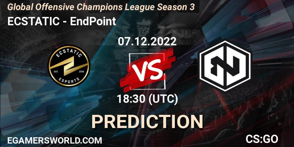 Pronóstico ECSTATIC - EndPoint. 07.12.2022 at 18:30, Counter-Strike (CS2), Global Offensive Champions League Season 3