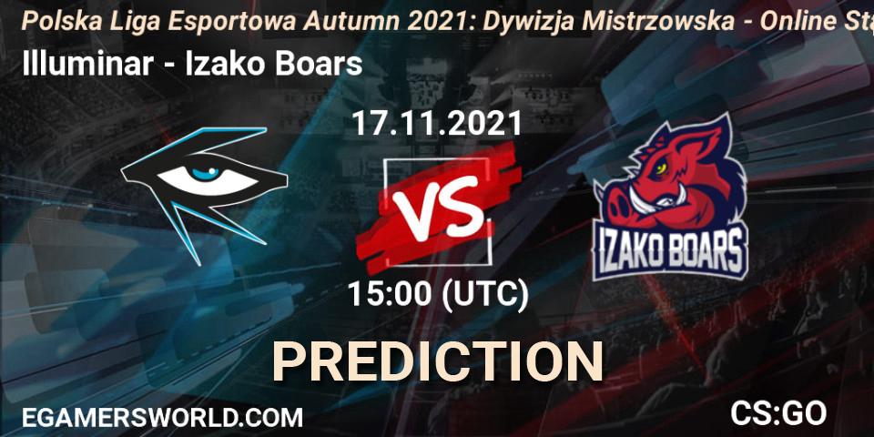 Pronóstico Illuminar - Izako Boars. 17.11.21, CS2 (CS:GO), Polska Liga Esportowa Autumn 2021: Dywizja Mistrzowska - Online Stage