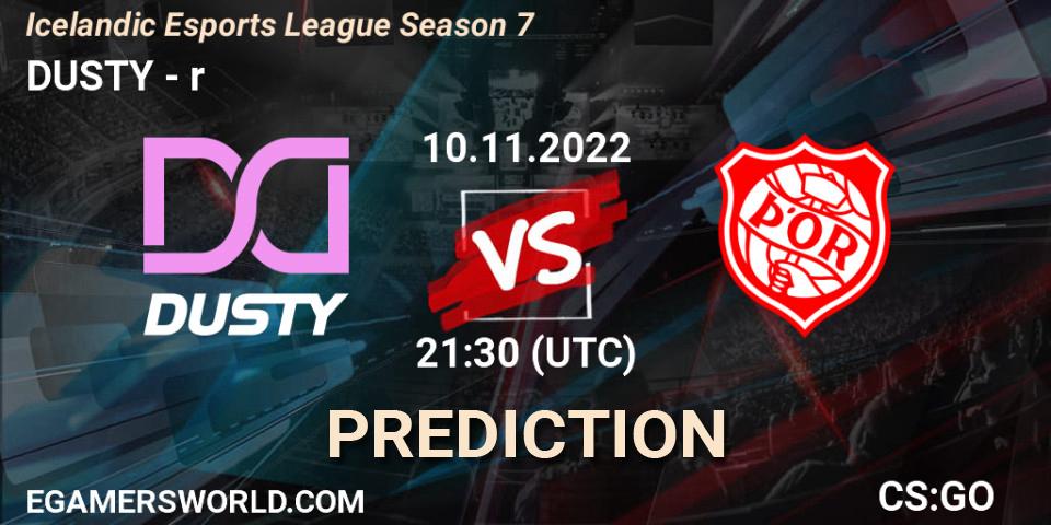 Pronóstico DUSTY - Þór. 10.11.2022 at 21:30, Counter-Strike (CS2), Icelandic Esports League Season 7