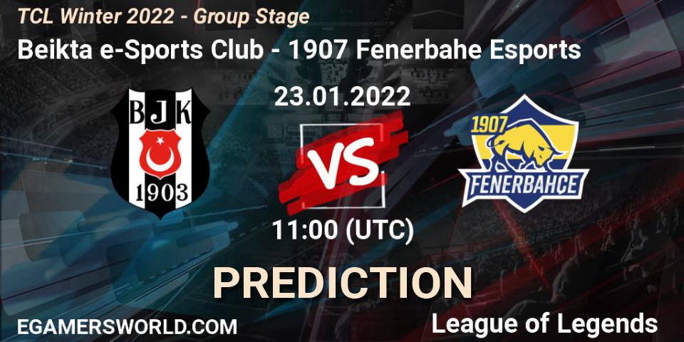 Pronóstico Beşiktaş e-Sports Club - 1907 Fenerbahçe Esports. 23.01.2022 at 11:00, LoL, TCL Winter 2022 - Group Stage