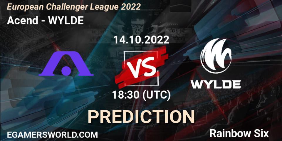Pronóstico Acend - WYLDE. 14.10.2022 at 18:30, Rainbow Six, European Challenger League 2022