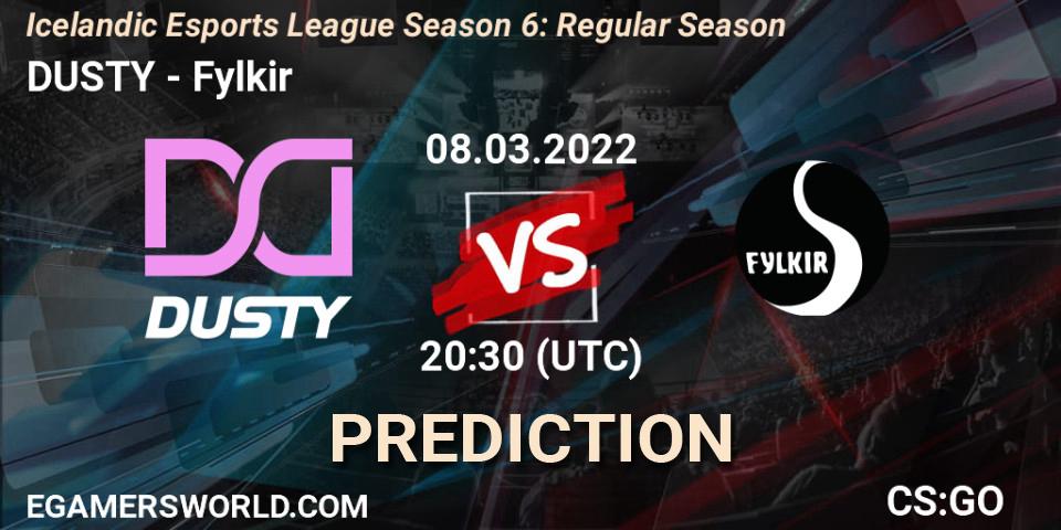 Pronóstico DUSTY - Fylkir. 08.03.2022 at 20:30, Counter-Strike (CS2), Icelandic Esports League Season 6: Regular Season