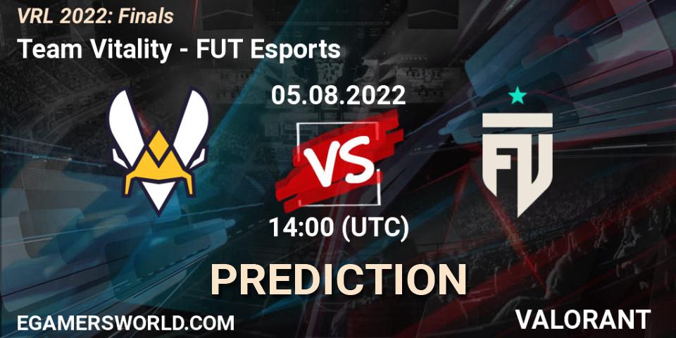 Pronóstico Team Vitality - FUT Esports. 05.08.2022 at 14:00, VALORANT, VRL 2022: Finals