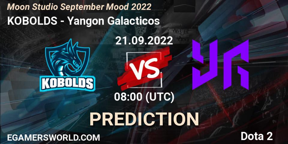 Pronóstico KOBOLDS - Yangon Galacticos. 21.09.2022 at 08:52, Dota 2, Moon Studio September Mood 2022