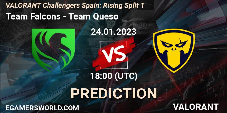 Pronóstico Falcons - Team Queso. 24.01.2023 at 18:00, VALORANT, VALORANT Challengers 2023 Spain: Rising Split 1