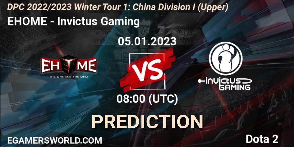 Pronóstico EHOME - Invictus Gaming. 05.01.23, Dota 2, DPC 2022/2023 Winter Tour 1: CN Division I (Upper)