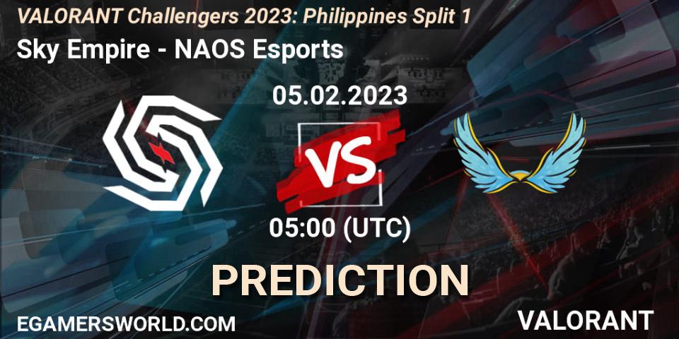 Pronóstico Sky Empire - NAOS Esports. 05.02.23, VALORANT, VALORANT Challengers 2023: Philippines Split 1