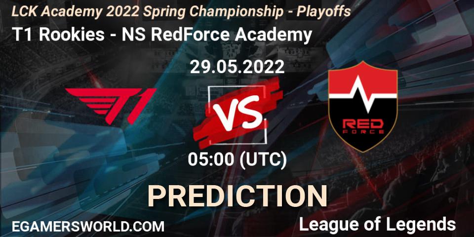 Pronóstico T1 Rookies - Nongshim RedForce Academy. 29.05.2022 at 07:00, LoL, LCK Academy 2022 Spring Championship - Playoffs