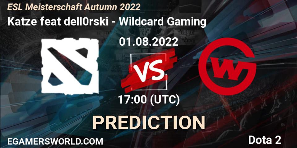 Pronóstico Katze feat dell0rski - Wildcard Gaming. 01.08.2022 at 17:05, Dota 2, ESL Meisterschaft Autumn 2022