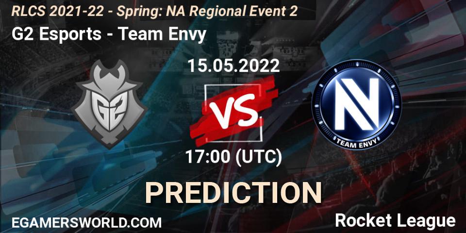 Pronóstico G2 Esports - Team Envy. 15.05.22, Rocket League, RLCS 2021-22 - Spring: NA Regional Event 2