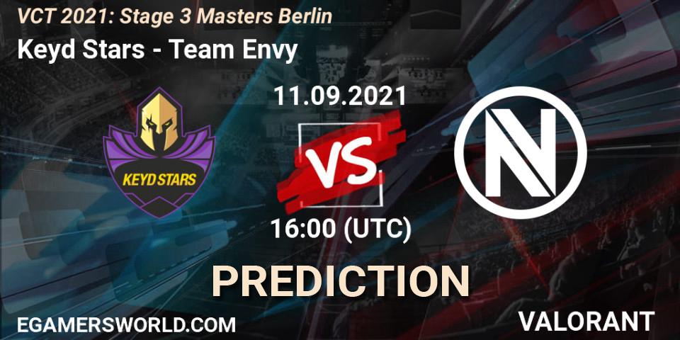 Pronóstico Keyd Stars - Team Envy. 11.09.2021 at 19:00, VALORANT, VCT 2021: Stage 3 Masters Berlin
