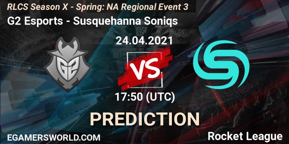 Pronóstico G2 Esports - Susquehanna Soniqs. 24.04.2021 at 17:50, Rocket League, RLCS Season X - Spring: NA Regional Event 3