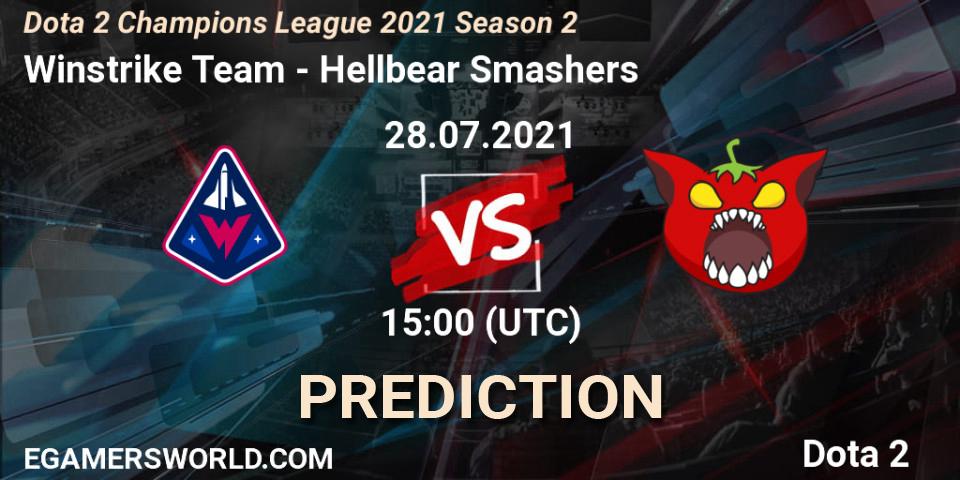 Pronóstico Winstrike Team - Hellbear Smashers. 28.07.2021 at 15:00, Dota 2, Dota 2 Champions League 2021 Season 2