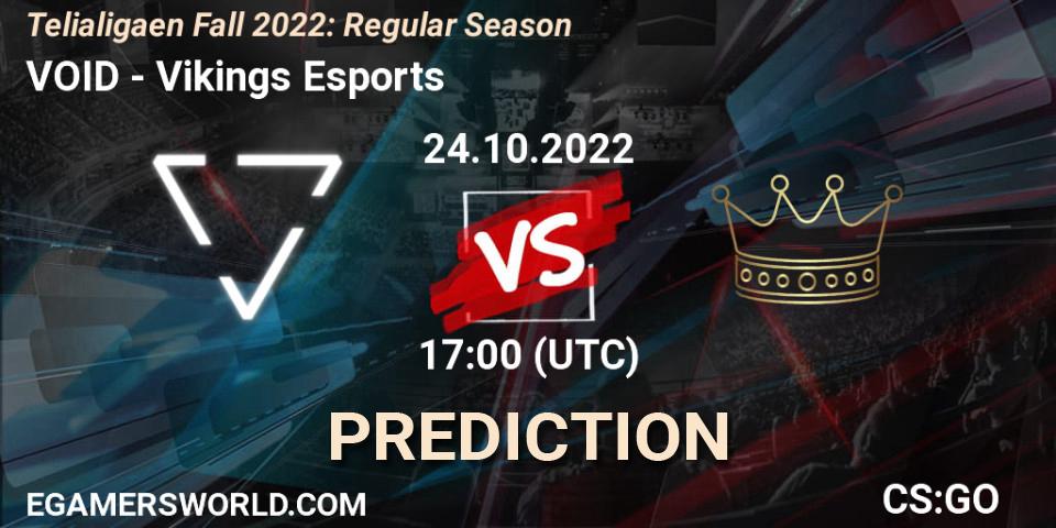 Pronóstico VOID - Vikings Esports. 24.10.2022 at 16:00, Counter-Strike (CS2), Telialigaen Fall 2022: Regular Season