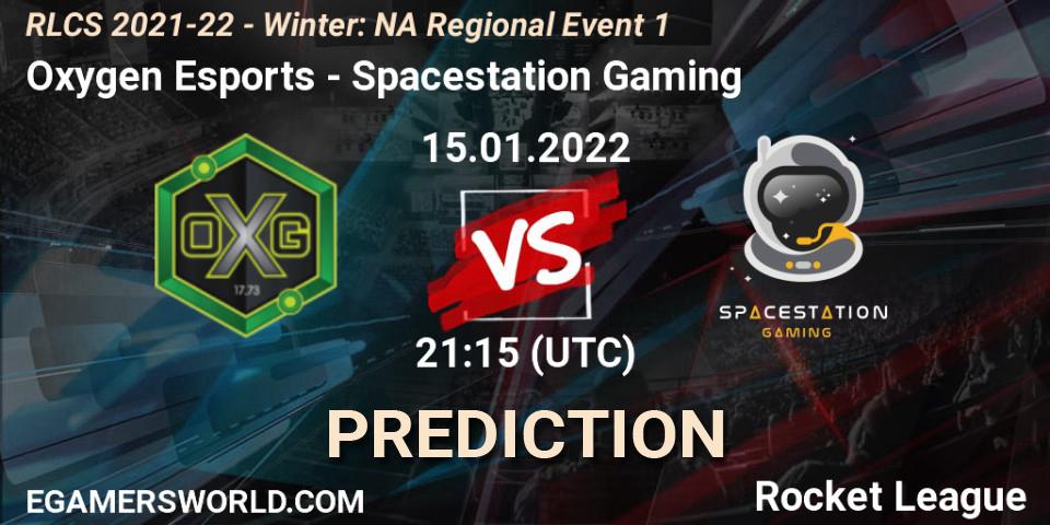 Pronóstico Oxygen Esports - Spacestation Gaming. 15.01.22, Rocket League, RLCS 2021-22 - Winter: NA Regional Event 1