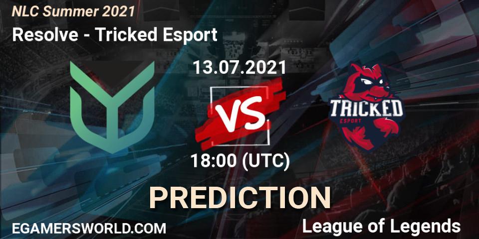 Pronóstico Resolve - Tricked Esport. 13.07.2021 at 18:00, LoL, NLC Summer 2021