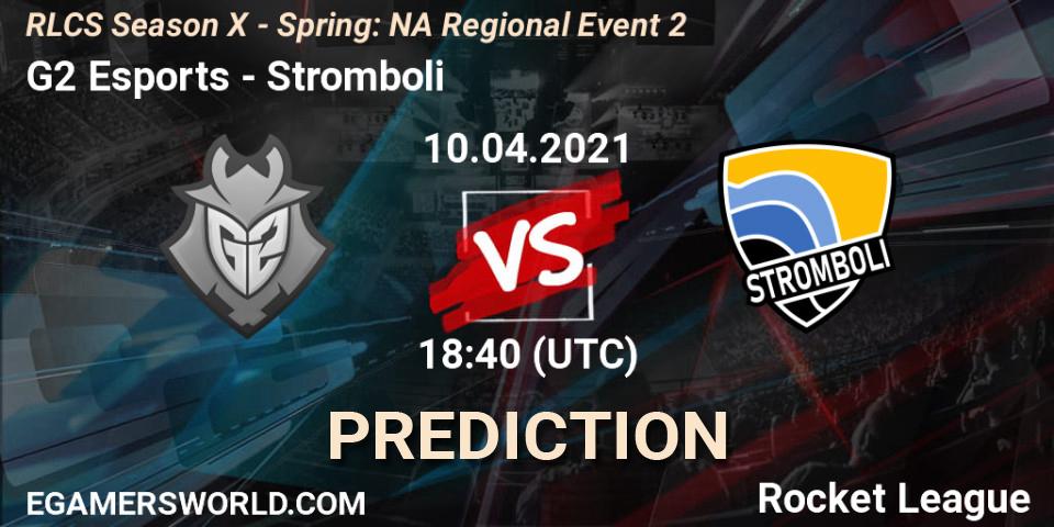 Pronóstico G2 Esports - Stromboli. 10.04.2021 at 18:20, Rocket League, RLCS Season X - Spring: NA Regional Event 2