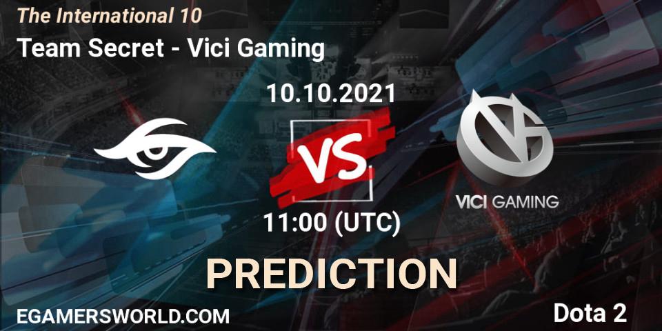 Pronóstico Team Secret - Vici Gaming. 10.10.2021 at 11:16, Dota 2, The Internationa 2021