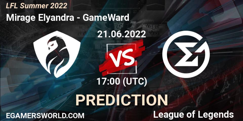 Pronóstico Mirage Elyandra - GameWard. 21.06.2022 at 17:00, LoL, LFL Summer 2022