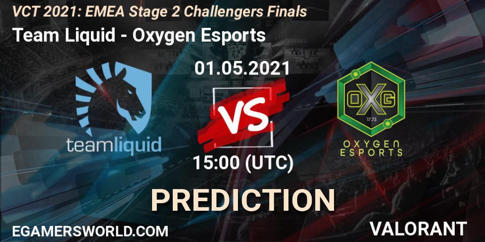 Pronóstico Team Liquid - Oxygen Esports. 01.05.2021 at 15:00, VALORANT, VCT 2021: EMEA Stage 2 Challengers Finals
